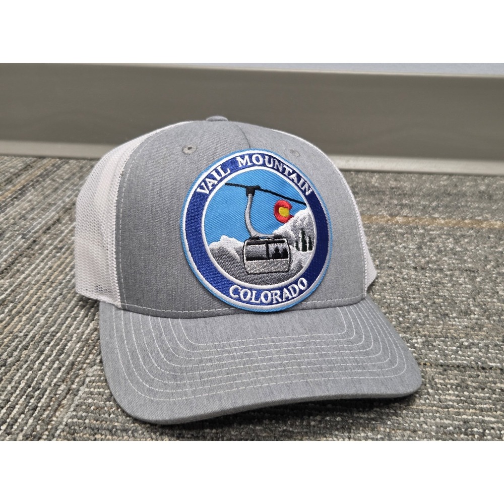 Vail Mountain Colorado Trucker Hat Cap Mesh Snap Back Patch Adjustable Ski